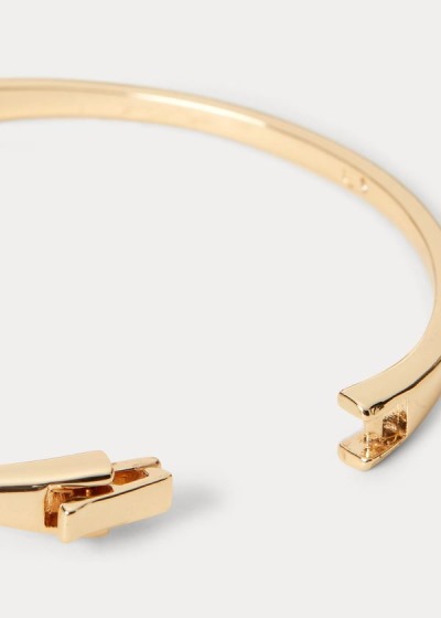 Women's Ralph Lauren Stone Gold-Finished Bangle | 168042JWT